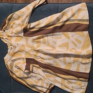 Zara Kids Casual Dress - Yellow and Brown